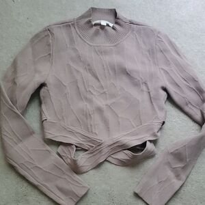 Women's Ribbed Knit Top - Mauve